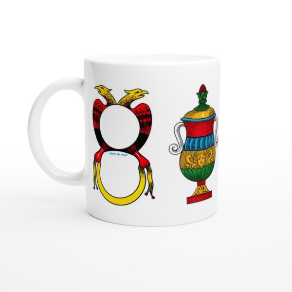 Italian Cards Aces - Charming White 11oz Ceramic Mug for Coffee Lovers