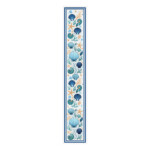 Coastal Shell Table Runner, Beach Decor, Ocean Theme, Nautical Table, Summer Dining, Blue Seashells, Sea Life Linen