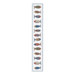 Colorful Fish Table Runner, Coastal Dining Table Decor, Nautical Ocean Theme Runner, Beach House Kitchen Linen Gift