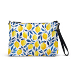 Amalfi Lemons Crossbody Bag – Italian Citrus Print Purse with Strap, Positano La Dolce Vita Travel Shoulder Handbag