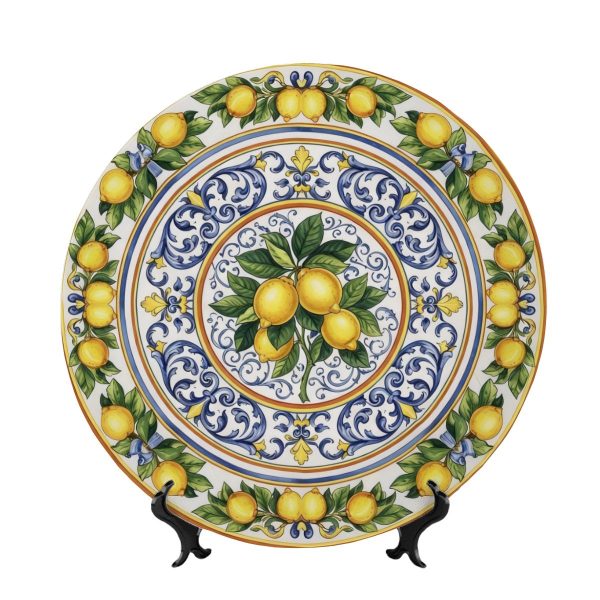 Decorative Plate Italian Style Lemon Ceramic Plate – Amalfi Inspired Decorative Art