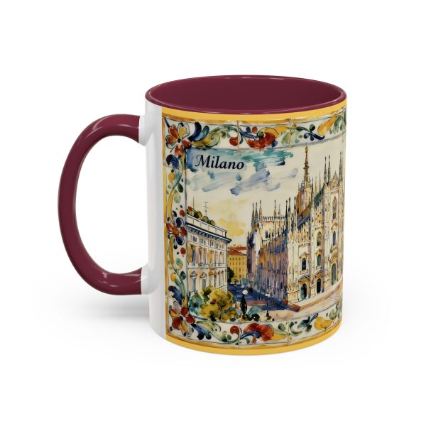 Milan Duomo Watercolor Cityscape Mug, Italian Travel Souvenir Gift, Home Accent, Colorful Coffee Cup, Gift for Travelers, Italy Theme Decor,