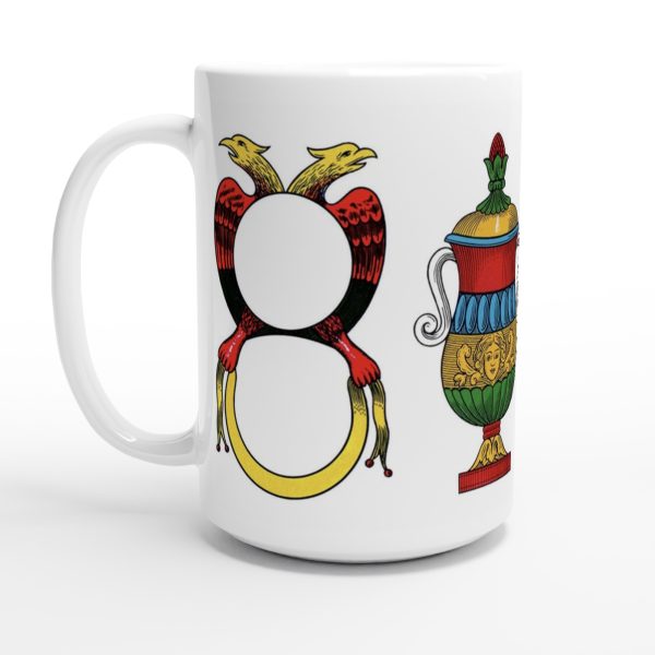 Scopa Card Game Mug | Neapolitan Cards Print | 15oz Ceramic Coffee Cup Gift