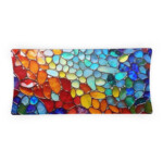 Colorful Murano Style White Clay Serving Tray – Italian Art Mosaic Serving Platter for Table Decor