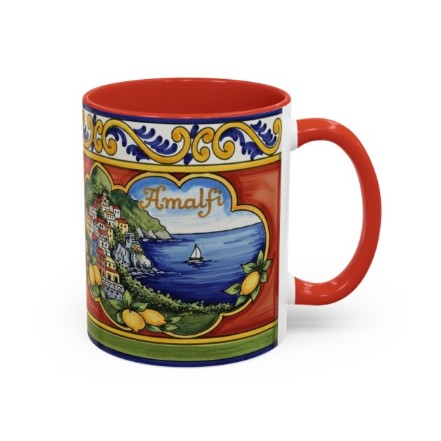 Amalfi Coast Lemon Ceramic Accent Coffee Mug | 11oz