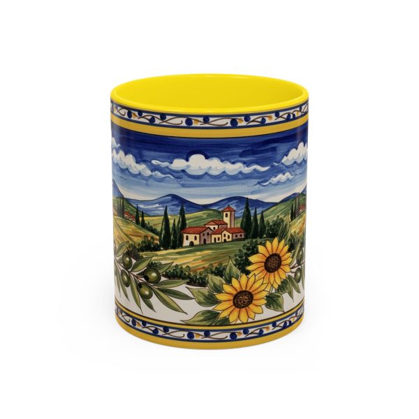 Tuscan Farm Coffee Mug - Rustic Italian Landscape Ceramic Cup - Countryside Scenery Drinkware