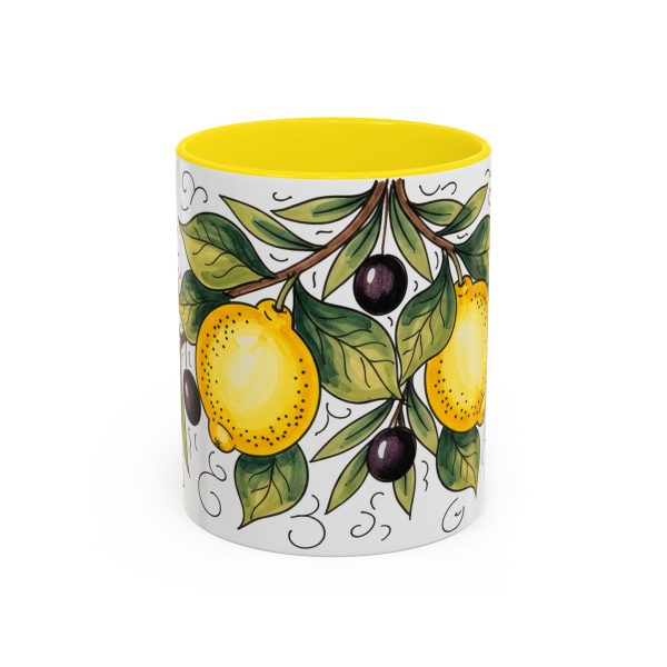 Rustic Olive Grove Mug - Italian Farm Scene Coffee Cup - Mediterranean Style Ceramic