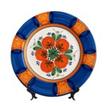 Italian Pottery Style Platter Orange Tomato Motif | Farmhouse Kitchen Wall Art