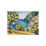 Amalfi Coast Ceramic Photo Tile 6x8 | Vibrant Italian Coastal Art