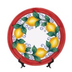 Amalfi Lemon Decorative Plate - Italian Inspired Home Decor Including Stand