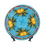 Sorrento Lemon Grove Plate – Featuring lush citrus groves and the deep blue Mediterranean