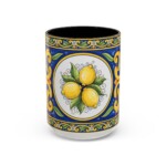Positano Art Inspired Lemon Tile Pattern Mug | Accent Coffee Mug