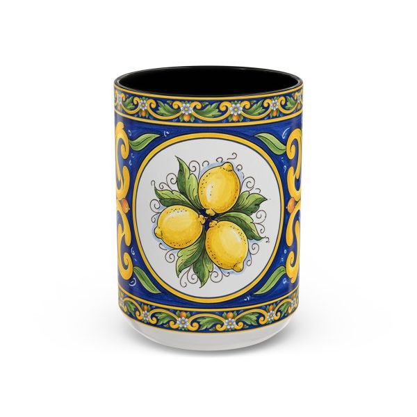 Positano Art Inspired Lemon Tile Pattern Mug | Accent Coffee Mug