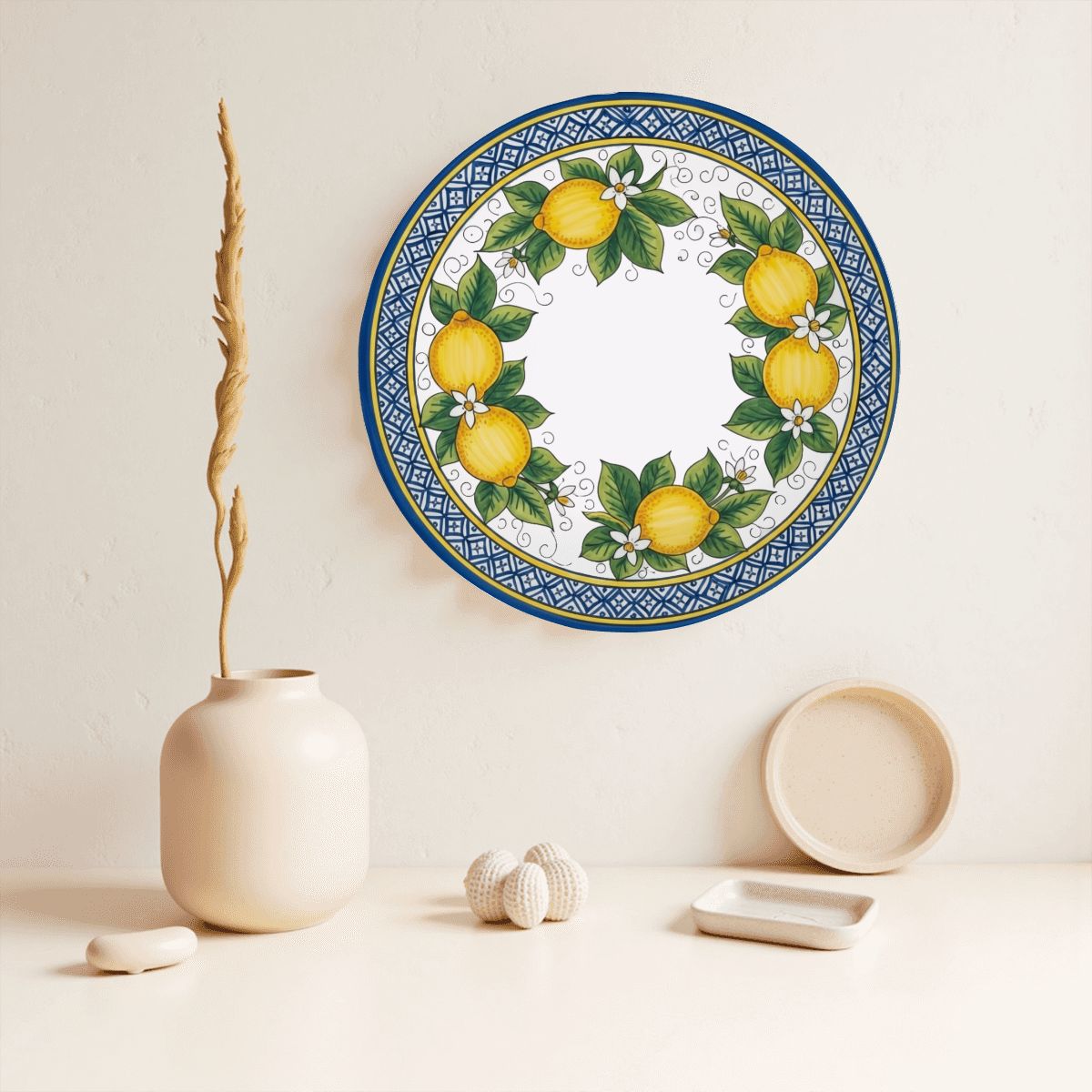 Positano Lemon Inspired Decorative Plate Includes Display Stand - Image 11