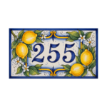 Custom Amalfi Lemon House Number Tile – 8x4 Inch Porcelain Outdoor Plaque