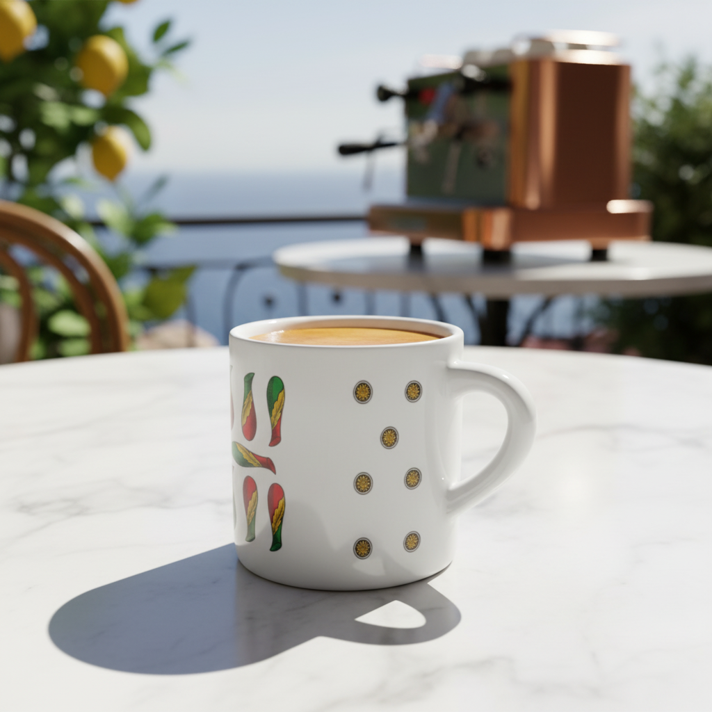 Italian Card Game Inspired Espresso Cup 6oz - Traditional Scopa Card Motifs - Authentic Cafe Style - Image 11