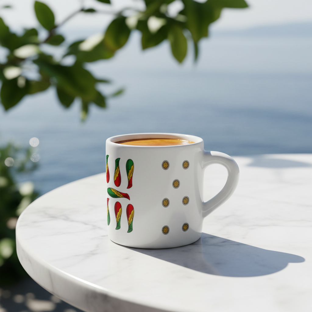 Italian Card Game Inspired Espresso Cup 6oz - Traditional Scopa Card Motifs - Authentic Cafe Style - Image 13