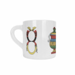 Italian Scopa Cards Espresso Cup 6oz Ceramic Mug Inspired By Classic Italian Card Games Retro Style