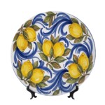 Sorrento Inspired Lemon Motif Decorative Display Plate for Kitchen