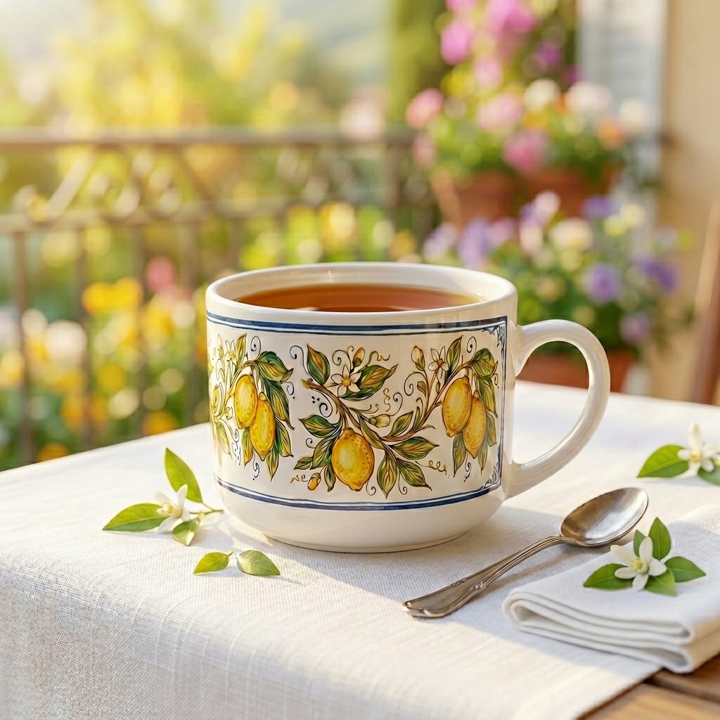 Amalfi Coast Morning 25oz Ceramic Latte Mug - Image 13
