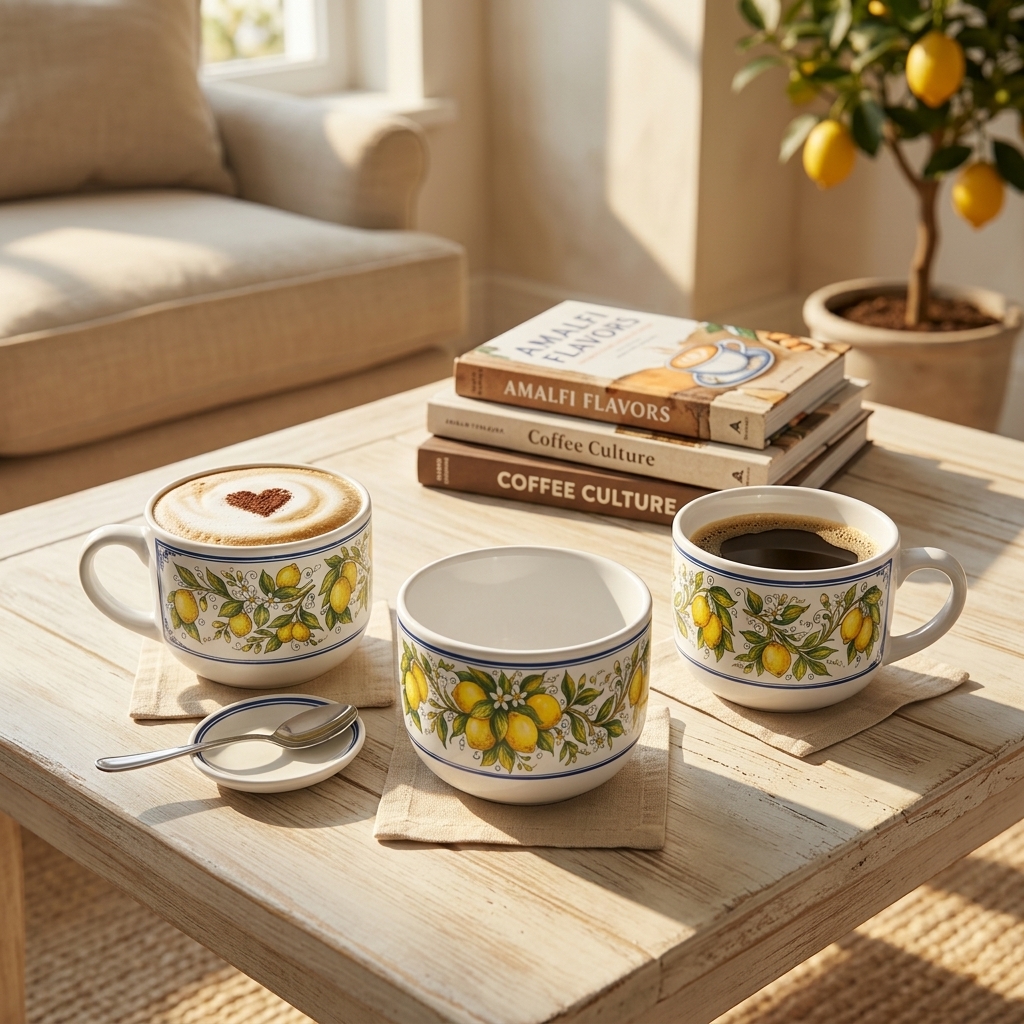 Amalfi Coast Morning 25oz Ceramic Latte Mug - Image 10