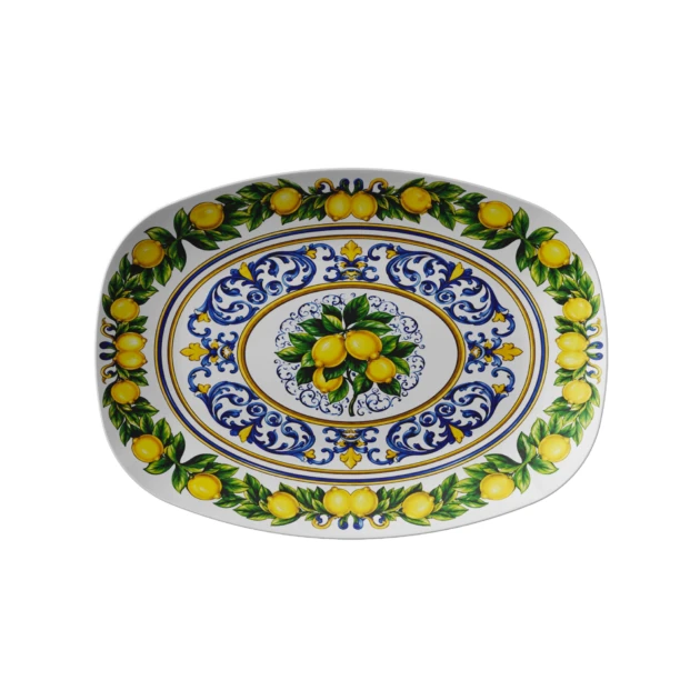Amalfi Inspired By Lemon Serving Platter Revolutionary Polymer Display Plate For Summer Kitchen Decor