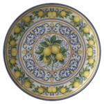 Dinnerware Polymer Plate Inspired by Amalfi Coast Lemon Orchard Unbreakable Reusable Plate