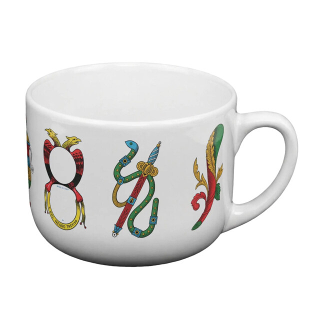 Italian Scopa Playing Cards Inspired Coffee Mug | Large 25 Oz Italian Gift Mug