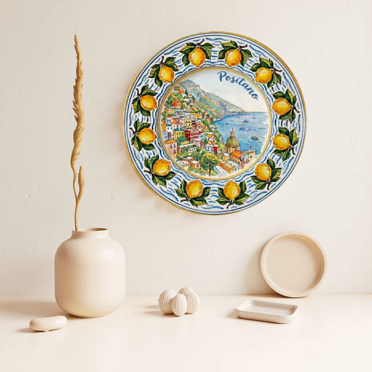 Positano Italy Travel Gift Ceramic Display Plate Amalfi Coast Decor - Image 11