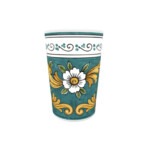 Ceramic Limoncello Shot Cup 89mL 3oz Italian Majolica Style Floral Design (1 Cup)