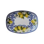 Italian Orchard Inspired Polymer Serving Tray with Lemon Motif
