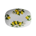 Italian Riviera Inspired Lemon Vine Polymer Platter for Elegant Kitchen Decor