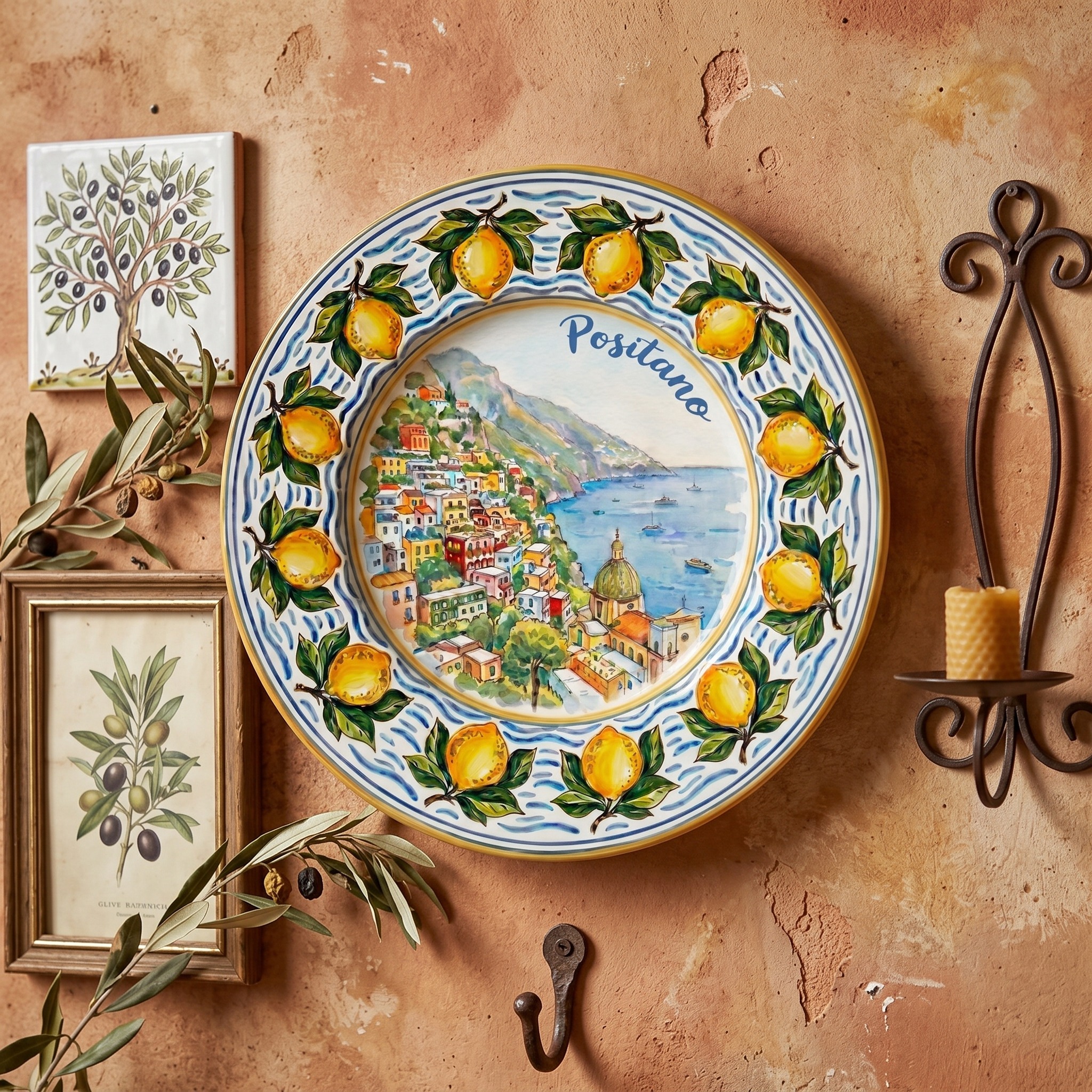 Positano Italy Travel Gift Ceramic Display Plate Amalfi Coast Decor - Image 4