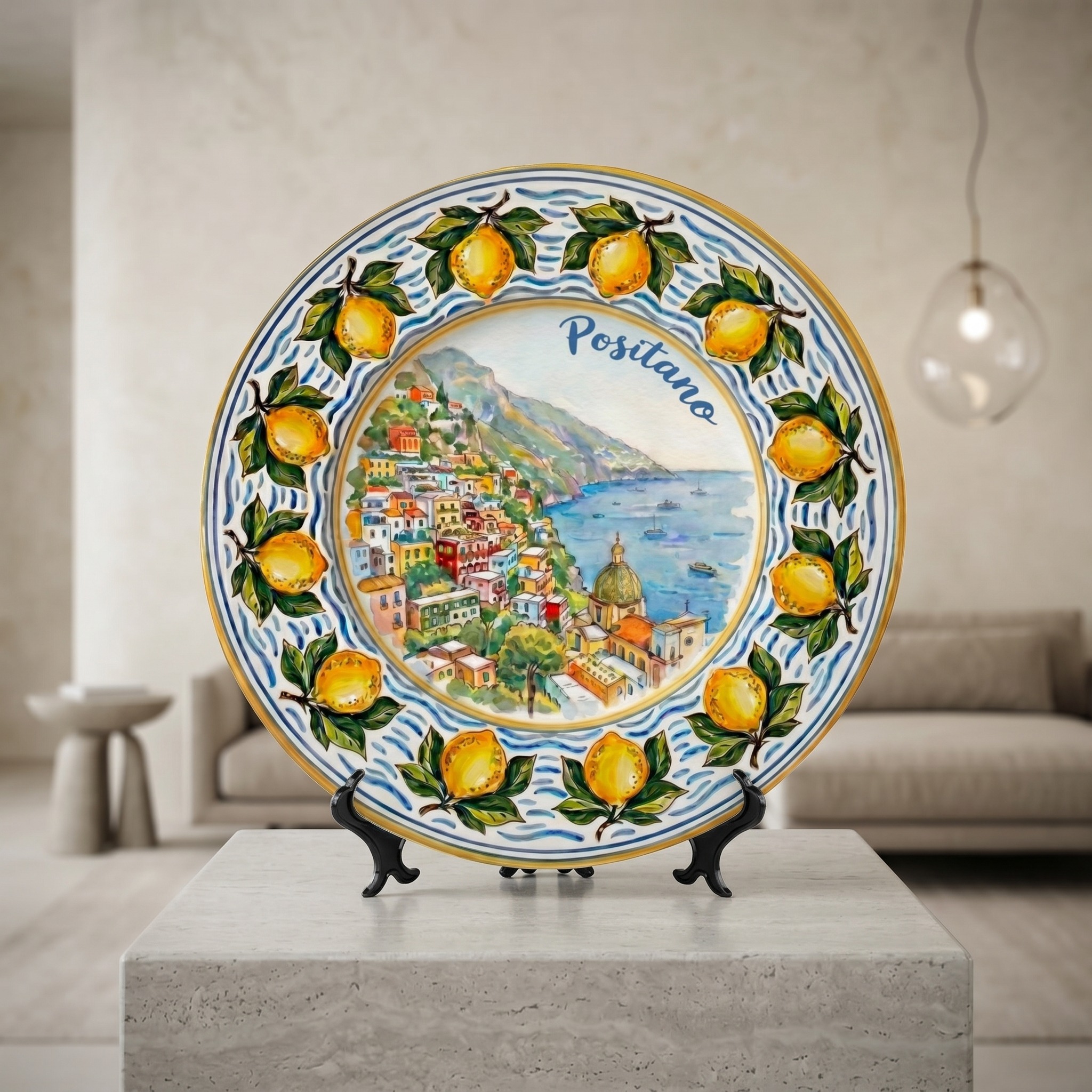Positano Italy Travel Gift Ceramic Display Plate Amalfi Coast Decor - Image 7