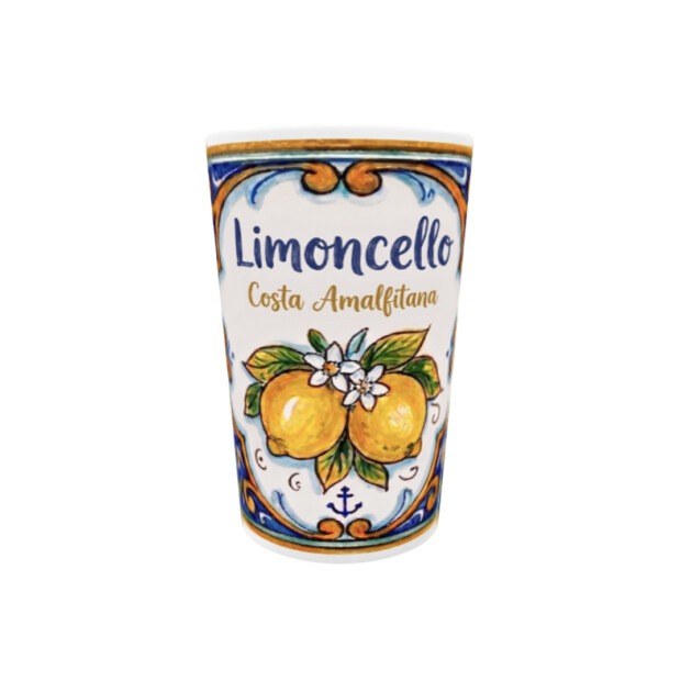 Vibrant 3oz Limoncello Cup Inspired By Amalfi Coast Lemon Decor Ceramic 89ml (1 Cup)