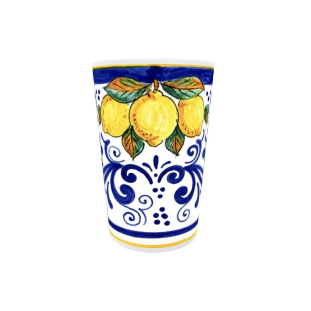 Ceramic Limoncello Shot Cup 89mL 3oz Italian Majolica Style Floral Design (1 Cup) (Copy)