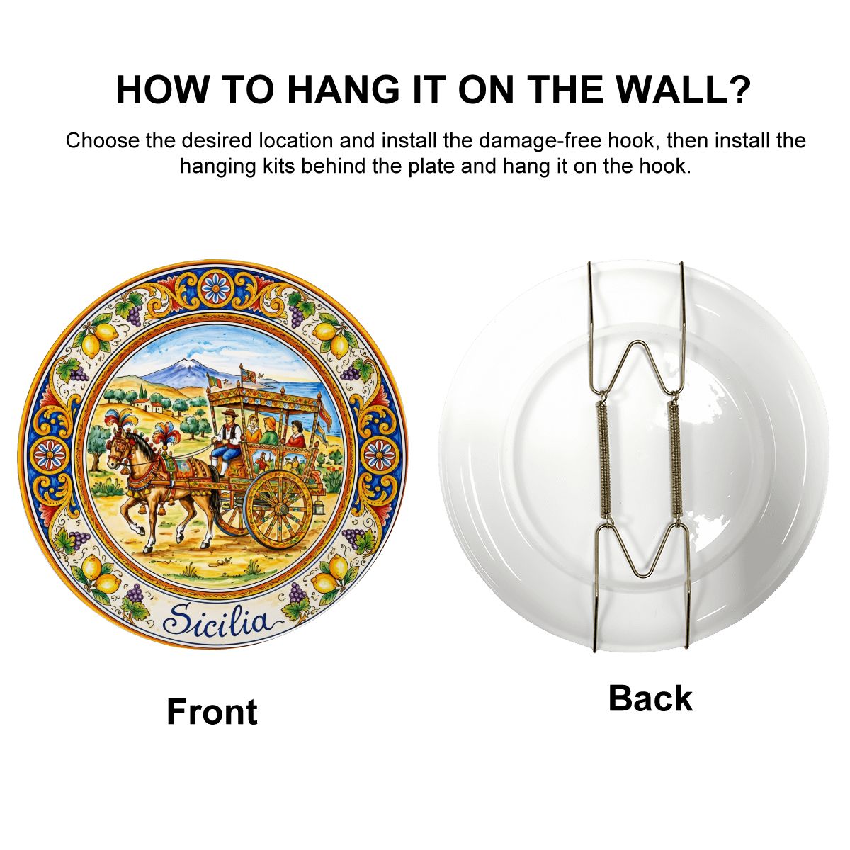 Traditional Carretto Siciliano Display Plate - Sicilian Folk Art Heritage Decor - Image 13
