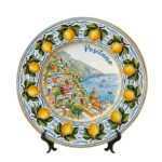 Positano Italy Travel Gift Ceramic Display Plate Amalfi Coast Decor