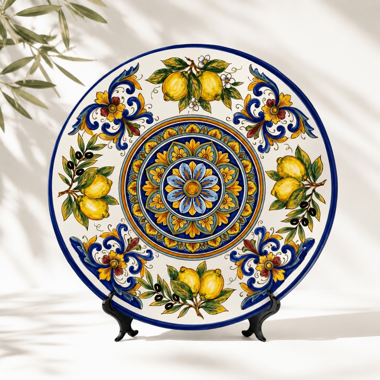 Vibrant Display Plate Inspired by Sicily – Mediterranean Lemon Ceramic Art - Image 10