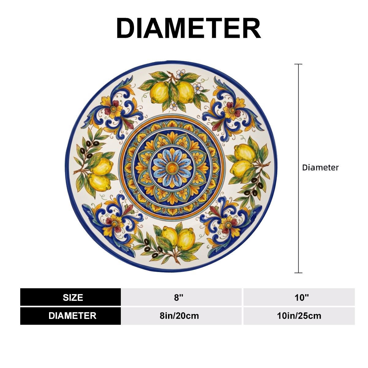 Vibrant Display Plate Inspired by Sicily – Mediterranean Lemon Ceramic Art - Image 15