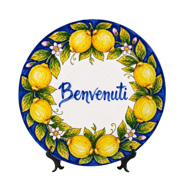 Italian Lemon Welcome Display Plate | Mediterranean Home Décor
