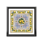 Amalfi Lemon Ceramic Top Jewelry Box Inspired By Coastal Italian Folk Art Keepsake Case
