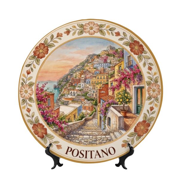 Positano Display Plate Amalfi Coast Italian Cliffside Decor