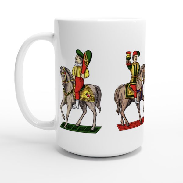 Italian Scopa Card Cavallo Mug - Italian Playing Card Knight Coffee Cup - Printed Graphic Gift