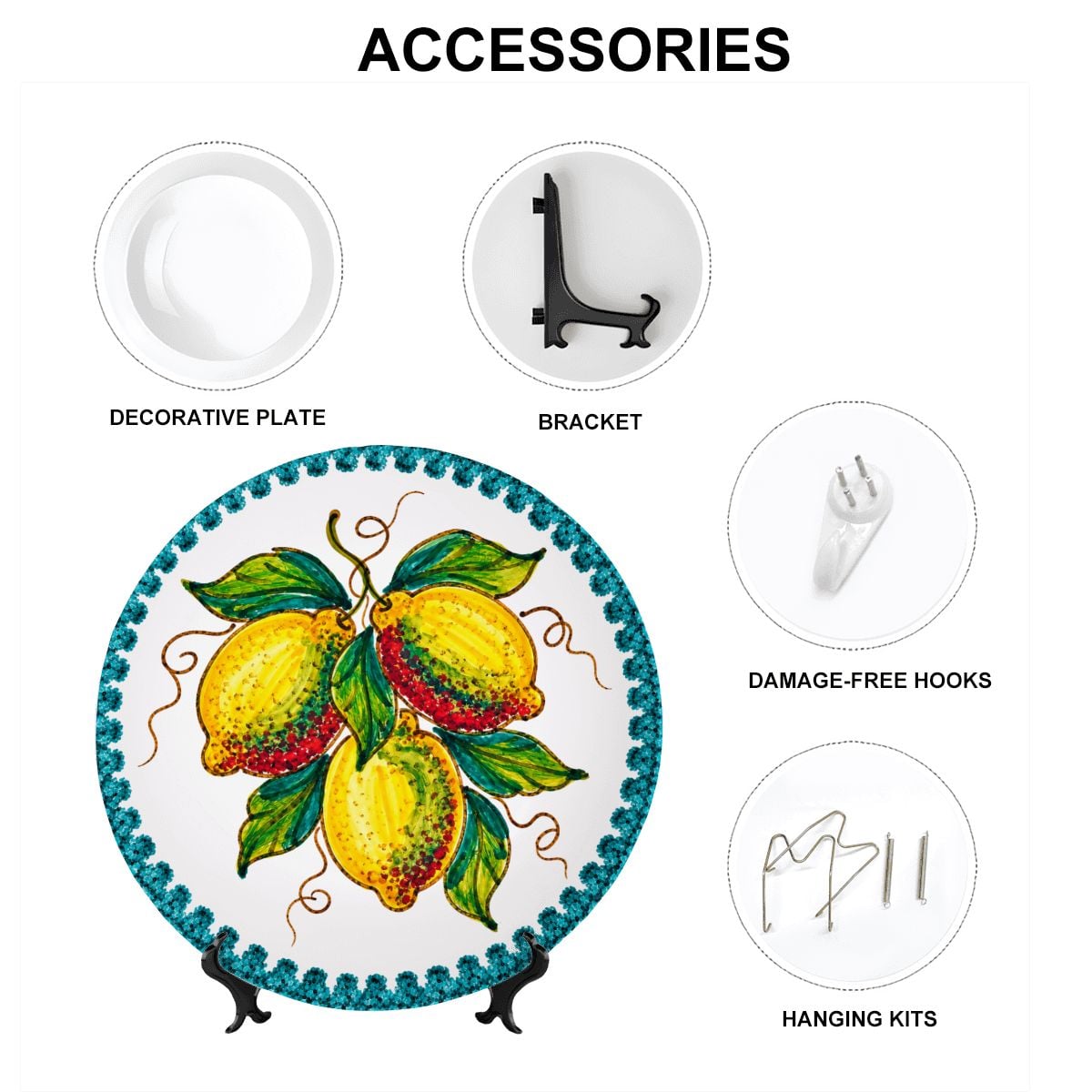 Majolica Inspired Lemon Decorative Plate Citrus Fruit Wall Hanging Home Decor Piece - Image 18