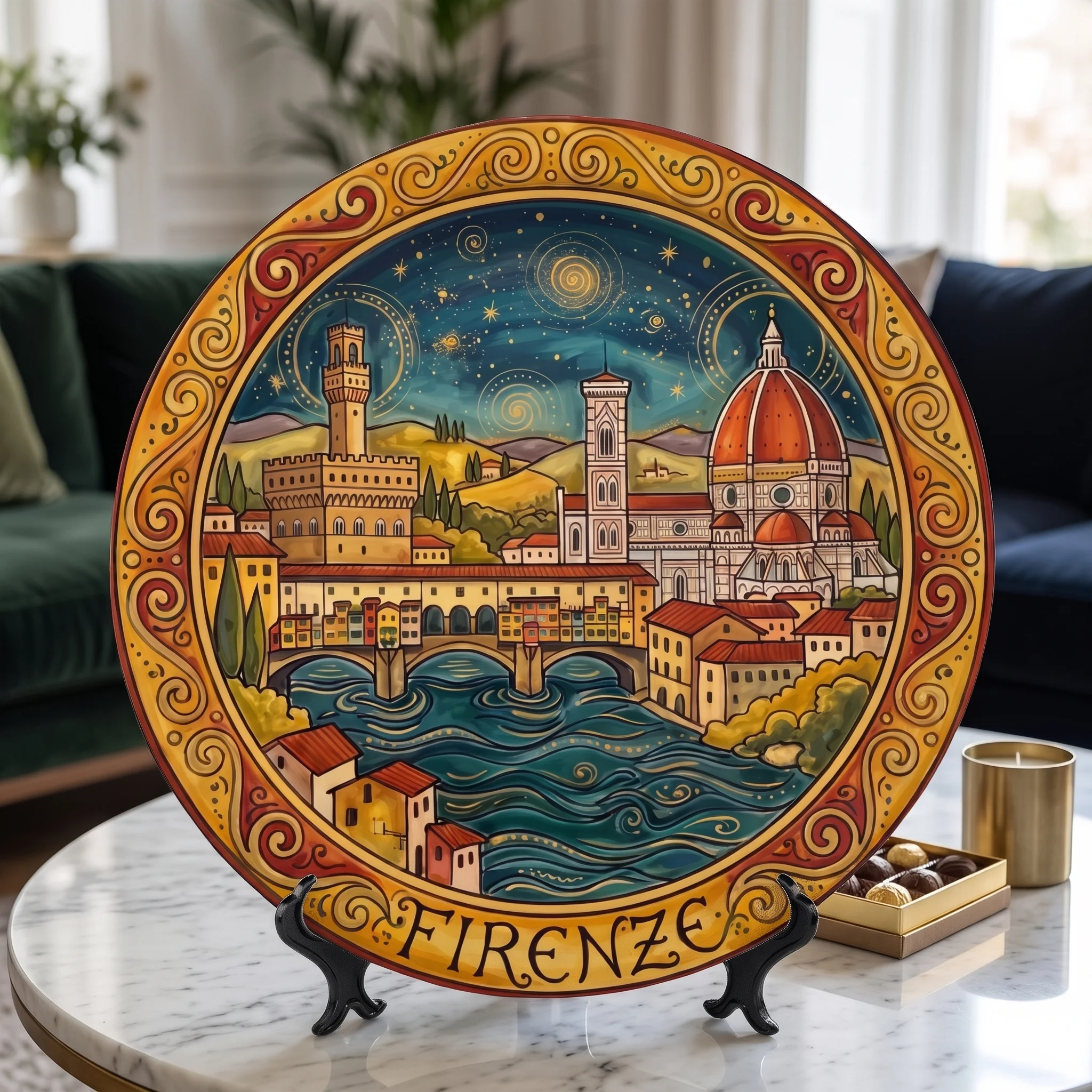 Florence Decorative Display Plate Italian City Skyline Wall Art Tuscan Style Kitchen Home Accent Decor Italy Travel Souvenir Gift - Image 7