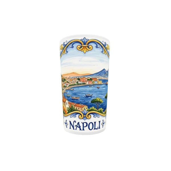 Italian Coastal Ceramic Espresso Cup 3 oz, Naples Italy Scenic View Coffee Mug, Italy Lover Gift