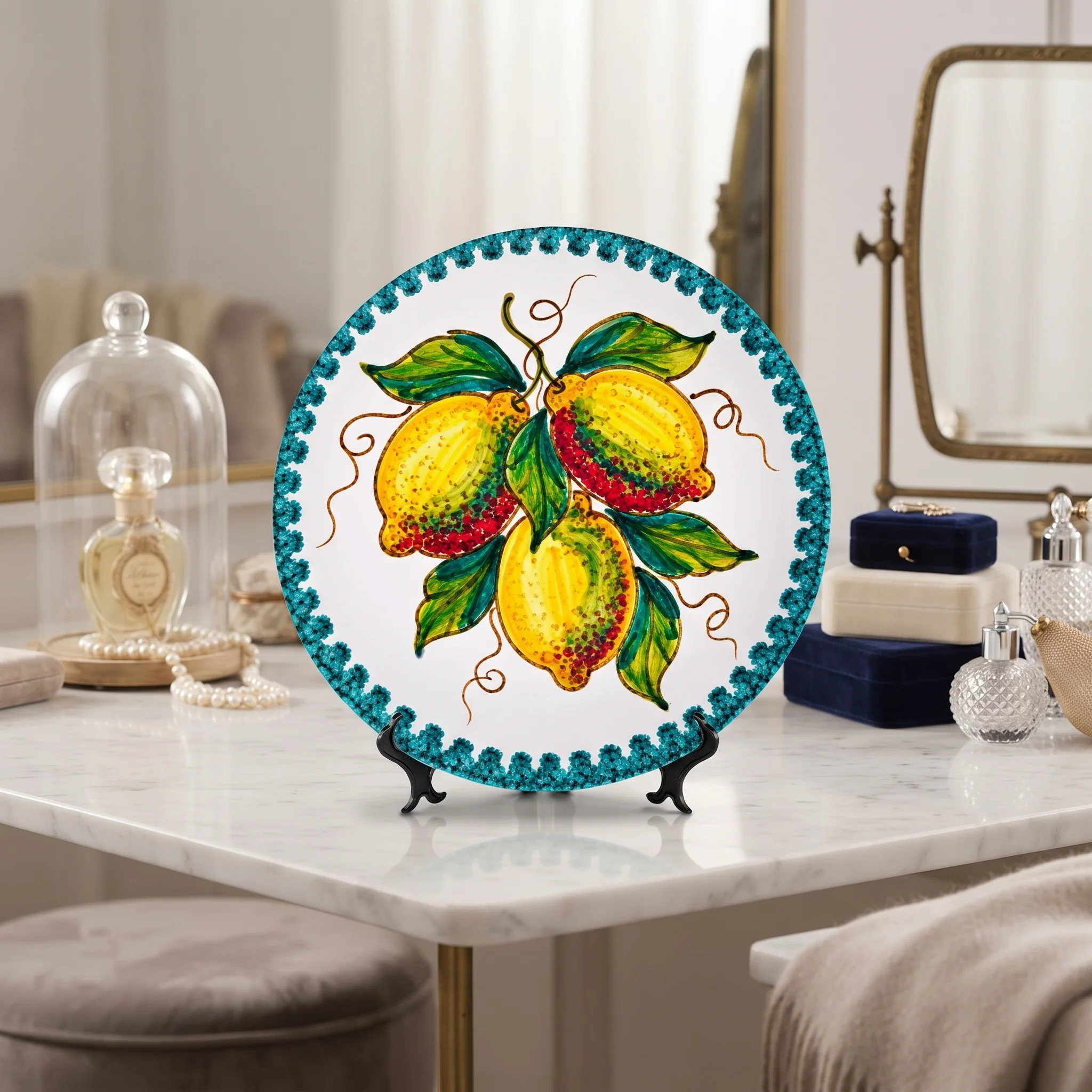 Majolica Inspired Lemon Decorative Plate Citrus Fruit Wall Hanging Home Decor Piece - Image 16