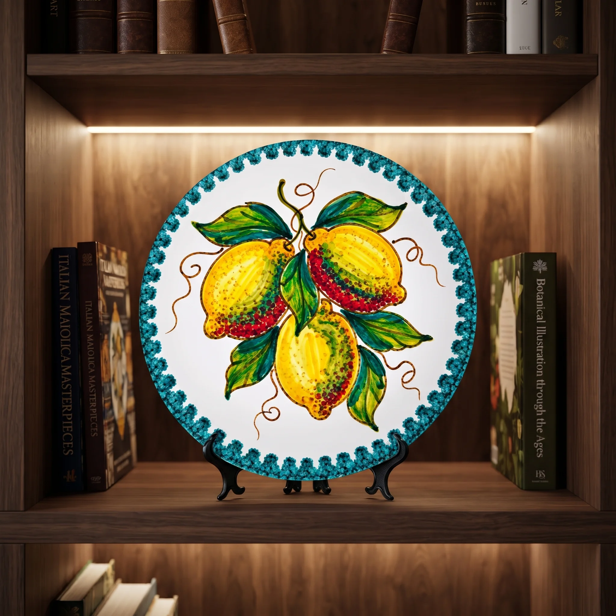 Majolica Inspired Lemon Decorative Plate Citrus Fruit Wall Hanging Home Decor Piece - Image 15