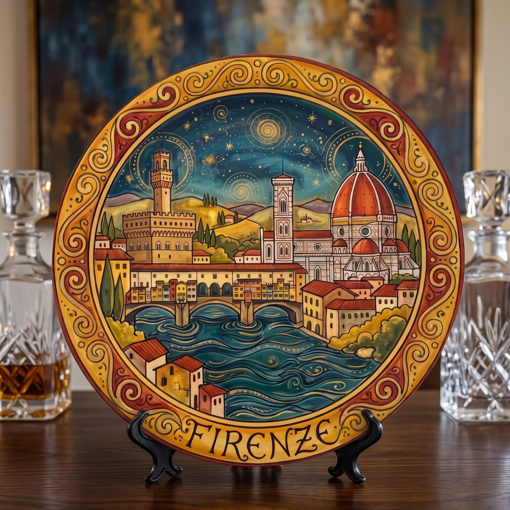 Florence Decorative Display Plate Italian City Skyline Wall Art Tuscan Style Kitchen Home Accent Decor Italy Travel Souvenir Gift - Image 9